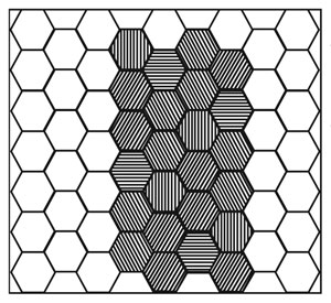 Hexagonal grating structure